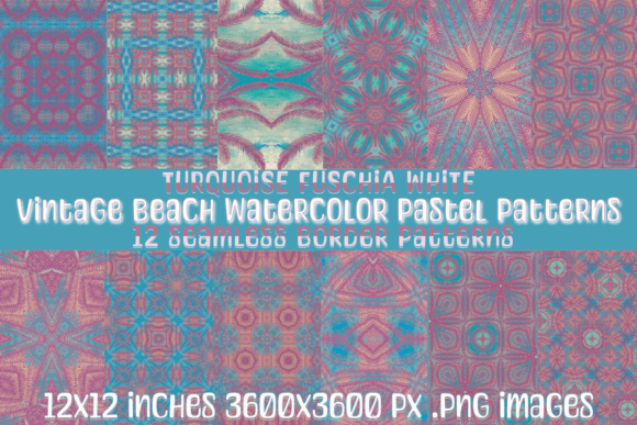 Download Vintage Beach Watercolor Pastel Patterns - Pattern Collection