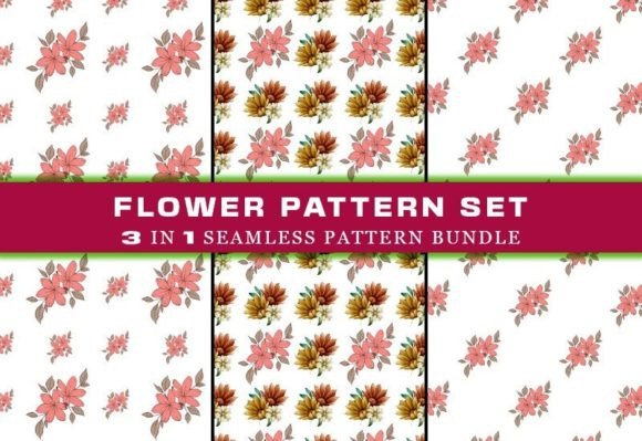 Download Summer Flower Seamless Pattern Set - Pattern Collection