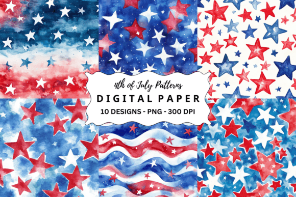 Download 4th of July Patterns Digital Backgrounds - Pattern Collection