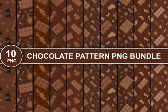 Download Chocolate Seamless Pattern PNG Bundle - Pattern Collection