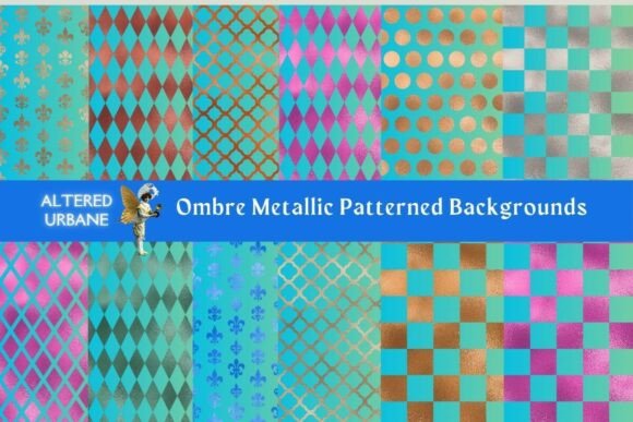 Download Ombre Metallic Patterned Backgrounds - Pattern Collection