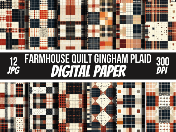 Download Farmhouse Plaid Quilt Paper Pattern Set - Pattern Collection