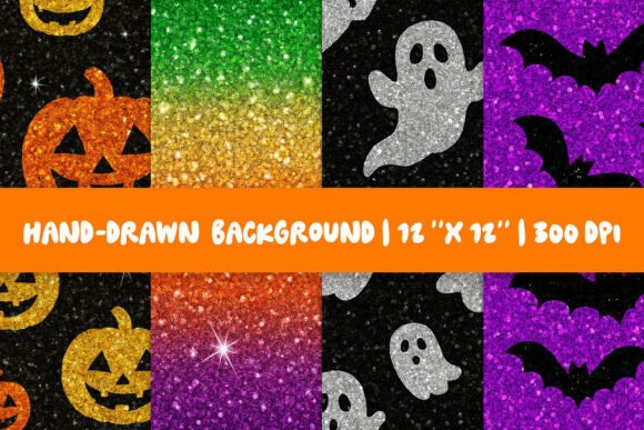 Download Glitter Halloween Background Pumpkins - Halloween background Collection