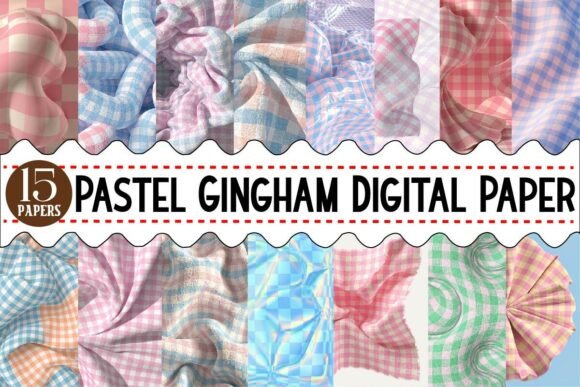 Download Pastel Gingham Digital Paper Pattern - Pattern Collection
