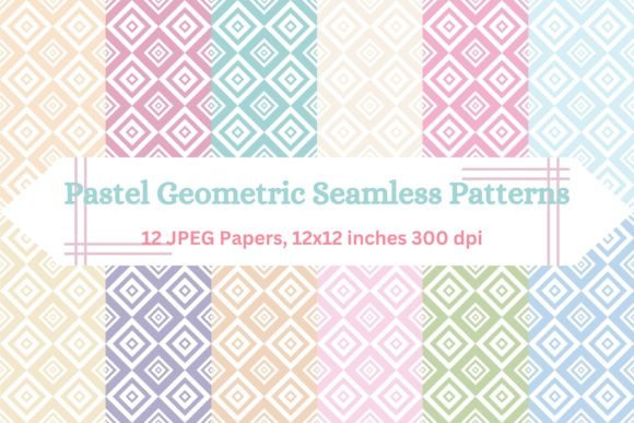 Download Soft Geometry: Seamless Pastel Patterns - Pattern Collection