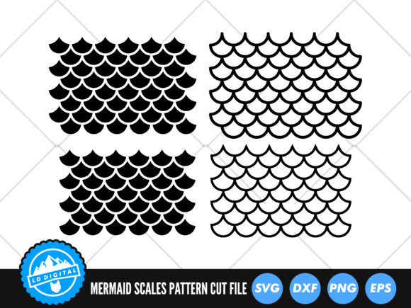 Download Mermaid Scales Pattern SVG | Scallop SVG - Pattern Collection