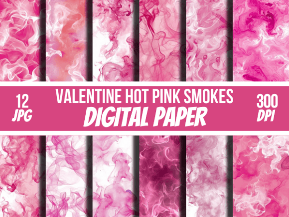 Download Hot Pink Smokes Repeatable Paper Pattern - Pattern Collection