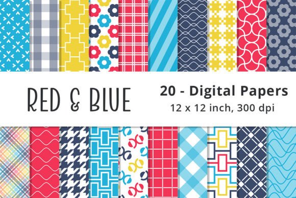 Download Pink, Blue, &amp; Yellow Pattern Paper - Pattern Collection