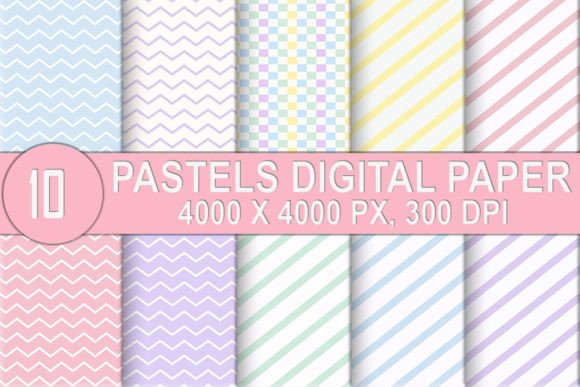 Download Pastels Digital Paper Patterns - Pattern Collection