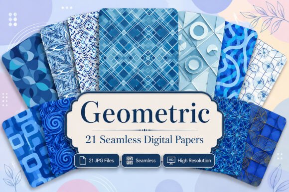 Download Geometric Digital Papers Bundle - Geometric Collection