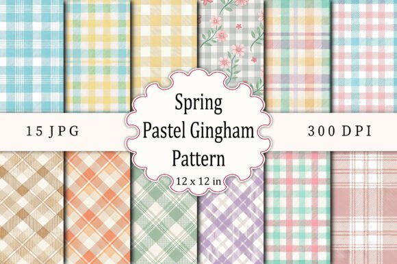 Download Spring Pastel Gingham Pattern - Pattern Collection