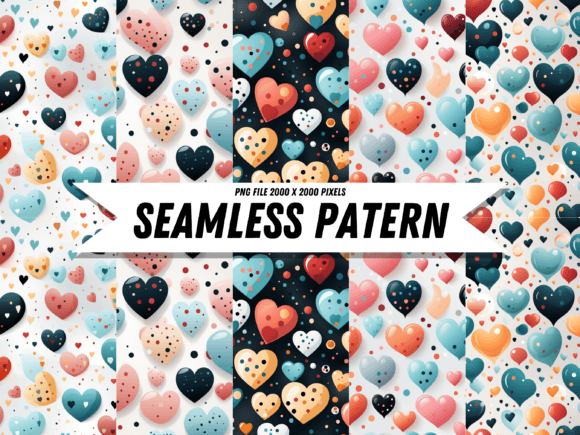 Download Hearts and Polka Dots Pattern - Pattern Collection
