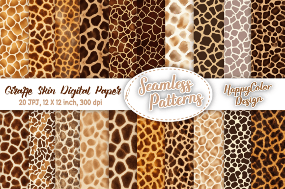 Download Giraffe Skin Seamless Patterns - Pattern Collection