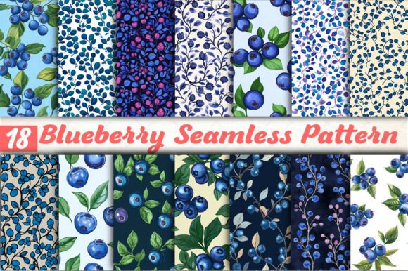 Download Blueberry Pattern Papers - Pattern Collection