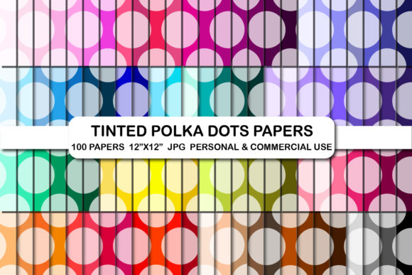 Download Tinted Polka Dots Pattern Digital Papers - Pattern Collection