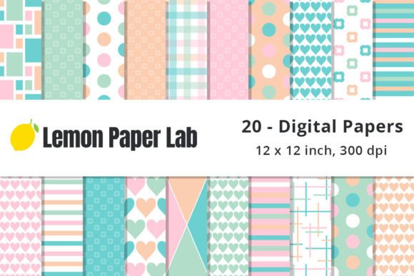 Download Pastel Geometric Digital Paper - Geometric Collection
