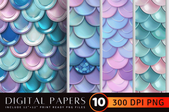 Download 3D Mermaid Scales Pattern - Pattern Collection
