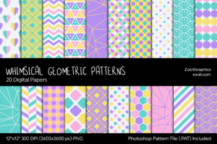 Download Whimsical Geometric Digital Papers - Geometric Collection