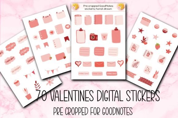 Download 70 GoodNotes Planner Stickers Hand-drawn - Stickers Collection