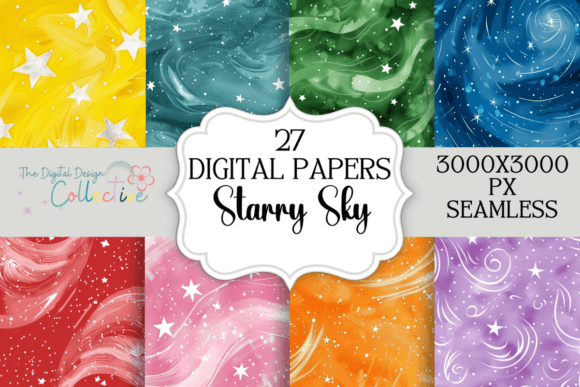 Download Seamless Star Pattern Digital Papers - Pattern Collection