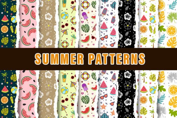 Download Summer Digital Papers Patterns - Pattern Collection