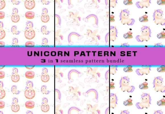 Download Unicorn Seamless Pattern Digital Papers - Pattern Collection