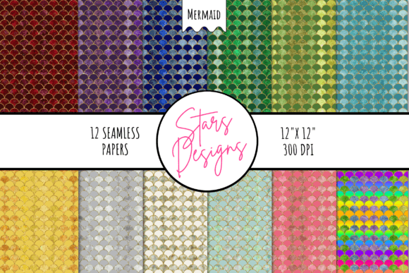 Download Mermaid Scales Digital Paper Pattern - Pattern Collection