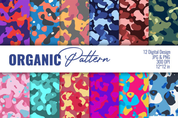 Download Colorful Digital Paper Organic Pattern - Pattern Collection