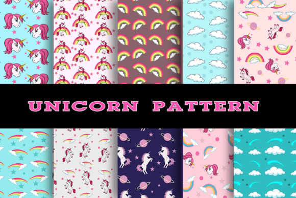 Download Unicorn Digital Paper Patterns - Pattern Collection