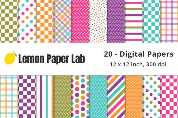 Download Bright Summer Simple Check Backgrounds - Premium Bundle