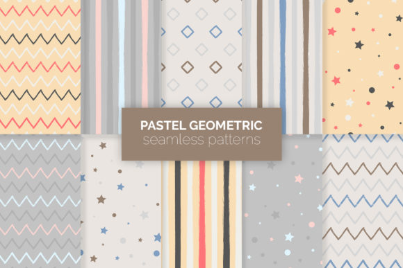 Download Pastel Geometric Seamless Patterns - Geometric Collection