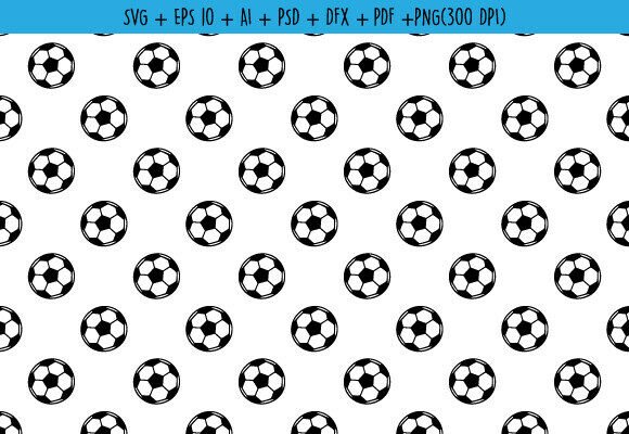Download Soccer FootBall Seamless Pattern SVG PNG - Pattern Collection