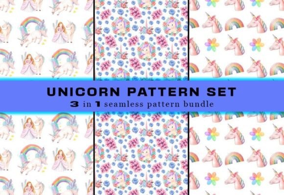 Download Unicorn Seamless Pattern Digital Papers - Pattern Collection