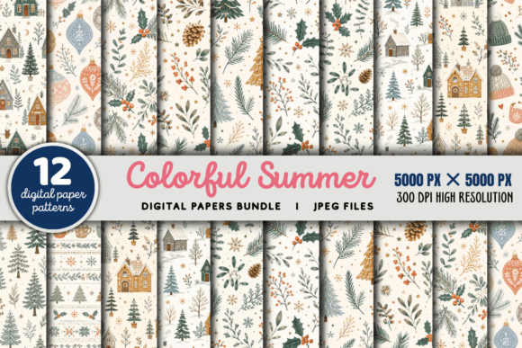 Download Pastel Balls Christmas Pattern Bundle - Pattern Collection
