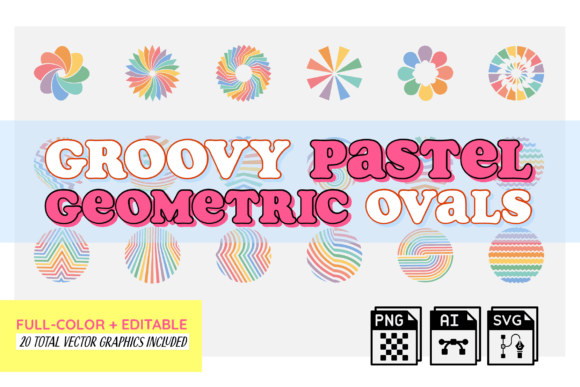 Download Groovy Pastel Geometric Ovals - Geometric Collection
