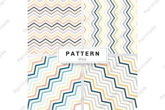 Download Set of Chevron Patterns Pastels Color - Pattern Collection