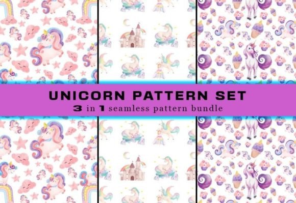 Download Unicorn Seamless Pattern Digital Papers - Pattern Collection