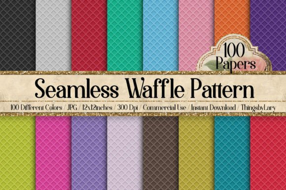 Download Seamless Waffle Pattern Papers - Pattern Collection
