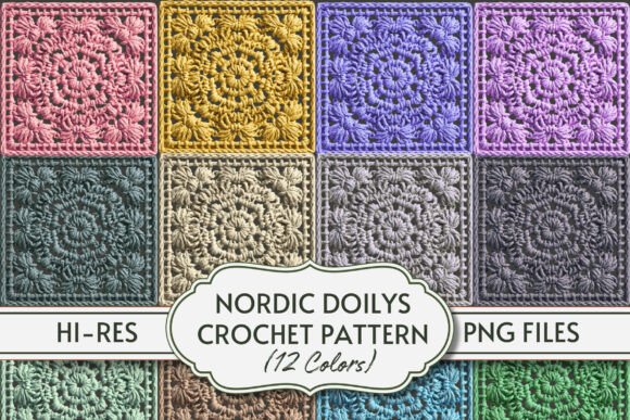 Download Nordic Squares Crochet Patterns PNG - Pattern Collection