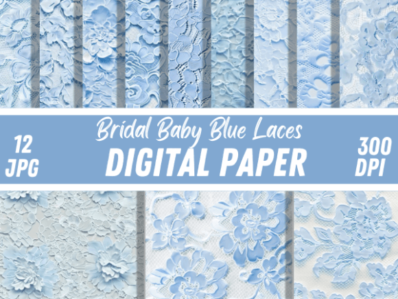Download Bridal Baby Blue Laces Paper Patterns - Pattern Collection