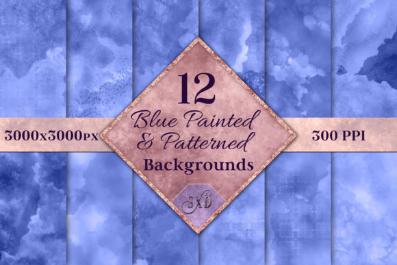 Download Blue Painted and Patterned Backgrounds - Pattern Collection