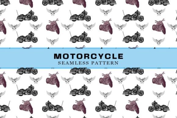 Download Motorcycle Seamless Pattern - Pattern Collection
