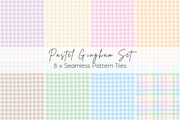 Download Pastel Gingham Seamless Pattern Set - Pattern Collection