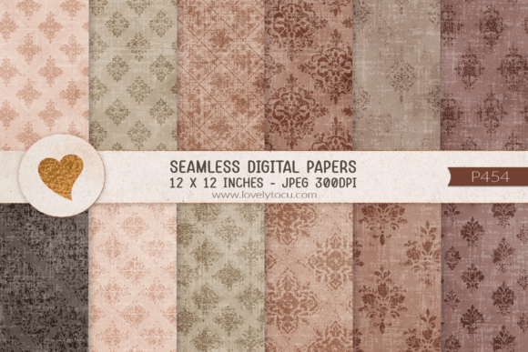Download Grunge Damask Seamless Paper Patterns - Pattern Collection