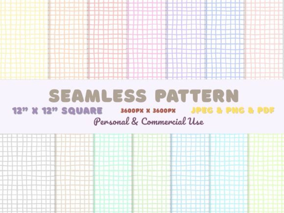 Download Pastel Hand Drawn Grid Seamless Pattern - Pattern Collection