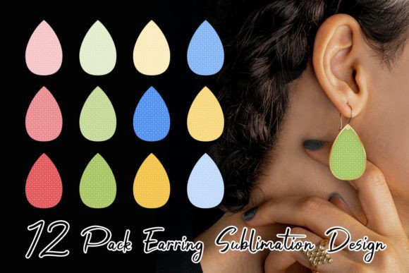 Download Mermaid Scales Pattern Pastel Earring - Pattern Collection