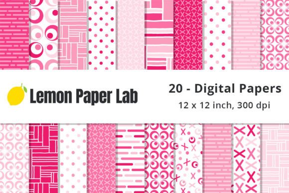 Download Pink Geometric Digital Papers - Geometric Collection