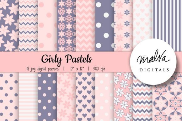 Download Baby Girl Pink Purple Pastel Patterns - Pattern Collection