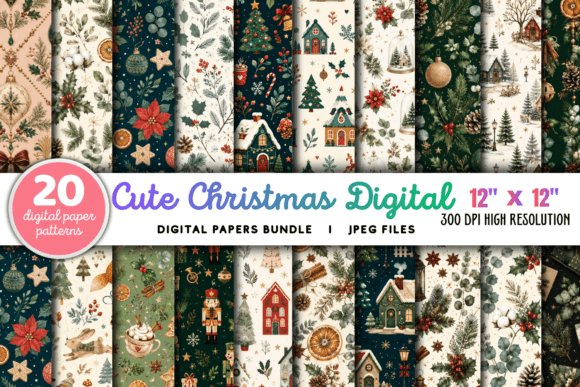 Download Cute Christmas Digital Pattern Bundle - Pattern Collection