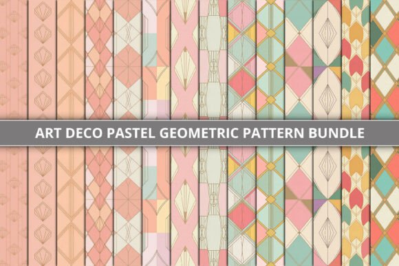 Download Art Deco Pastel Geometric Pattern Bundle - Geometric Collection